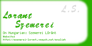 lorant szemerei business card